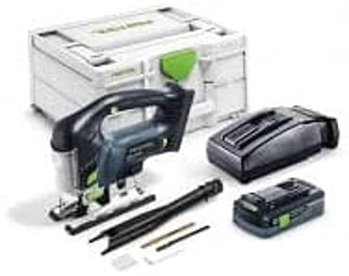 Festool Akku-Pendelstichsäge PSBC 420 HPC 4,0 EBI-Plus CARVEX (mit Akkupack, Schnellladegerät, Stichsägeblatt-Set: WOOD FINE CUT und WOOD UNIVERSAL, Splitterschutz), im Systainer von Festool