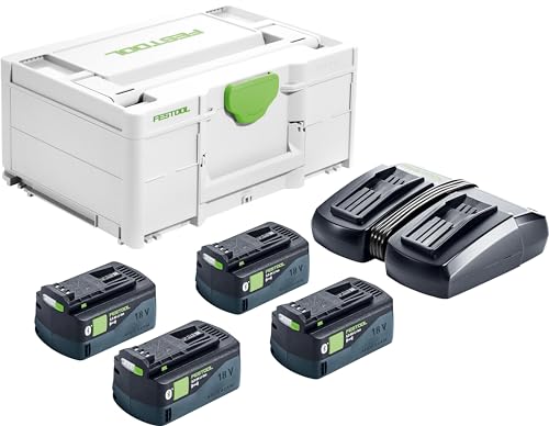 Festool Energie-Set SYS 18V 4x5,0/TCL 6 Duo (mit Akkupacks BP 18 Li 5,0 ASI, Schnellladegerät), im Systainer von Festool