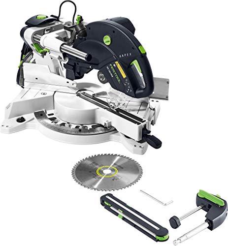 Festool Kapp-Zugsäge KS 120 REB KAPEX (mit Kreissägeblatt WOOD UNIVERSAL, Winkelschmiege, Werkstückklemme, Innensechskantschlüssel) von Festool