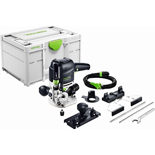 Festool Oberfräse OF 1010 REBQ-Plus (mit Spannzange, Seitenanschlag, Führungsschienen-Adapter, Spanfänger, Gabelschlüssel), im Systainer von Festool