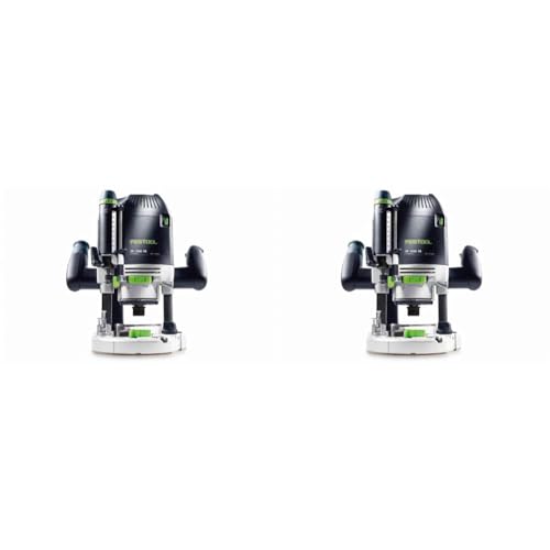 Festool Oberfräse OF 2200 EB-Set (mit Spannzangen, Kopierring, Spanfänger, Zubehör-Systainer, Gabelschlüssel), im Systainer (Packung mit 2) von Festool