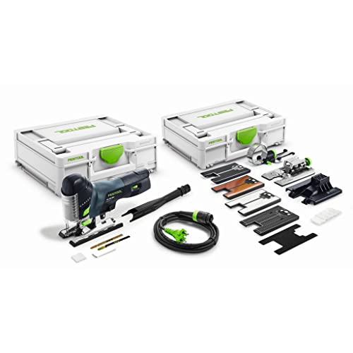 Festool Pendelstichsäge PS 420 EBQ-Set CARVEX (mit Stichsägeblatt-Set, Splitterschutz, Zubehör-Systainer), im Systainer von Festool