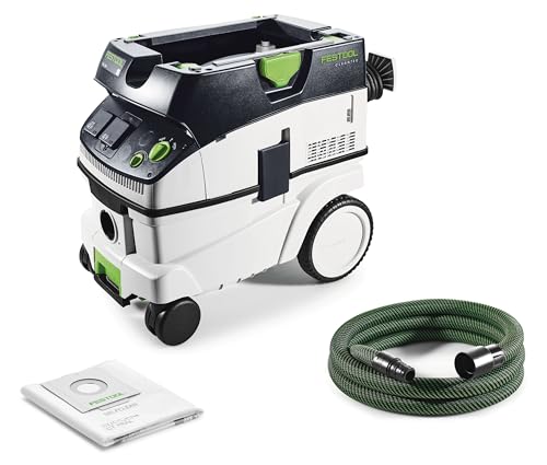 Festool Absaugmobil CTL 26 E SD CLEANTEC (mit Hauptfilter, SELFCLEAN Filtersack, Saugschlauch glatt Ø 27/32 x 3,5 m, 2. Steckdose mit Dauerstrom) von Festool