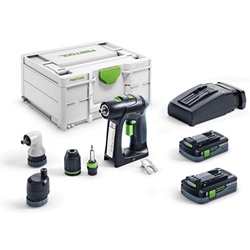FESTOOL TM-T6CS-RD 4,0 Akku-Bohrschrauber C 18 Li Set, grau/grün von Festool