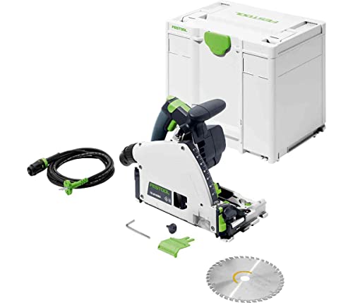 Festool Tauchsäge TS 60 KEBQ-Plus (mit Kreissägeblatt, Sichtfenster, Splitterschutz, Innensechskantschlüssel), im Systainer von Festool