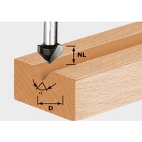 Festool V-Nutfräser HW Schaft 8 mm HW S8 D14/7/90° Festool V-Nutfräser HW Schaft 8 mm HW S8 D14/7/90° von Festool