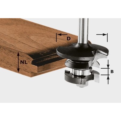 Konterprofilfräser Feder Schaft-ø8mm HW ø43/21 A/KL von Festool