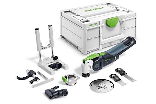 Festool Akku-Oszillierer OSC 18 E-Basic-Set VECTURO (mit Absaugvorrichtung, Ansetzhilfe, Tiefenanschlag, Adapter, Universal-Sägeblatt, Holz-Sägeblatt), im Systainer von Festool
