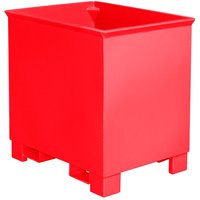 Bauer® Stapelbehälter für Routenzüge, lackiert, Volumen 0,3 m³, RAL 3000 feuerrot von Bauer®