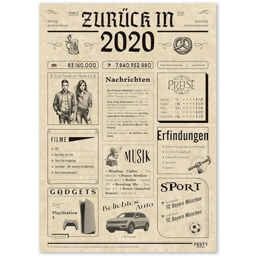 Geburtstagskarte 5 Frau und Mann – Geburtstagsgeschenk für Männer 5 – Geschenke zum 5 Geburtstag Frau – Geburtstagsdekoration 5 Geburtstag Männer und Frauen – 2020. Hochzeitstag von FestySpark