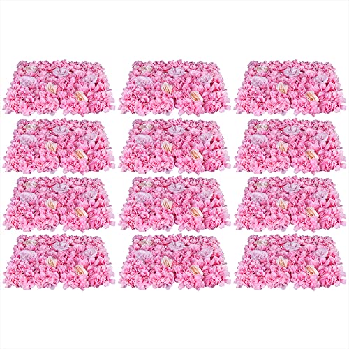 12 Stück künstliche Blumenwand, künstliche Rose, DIY-Blume Wandpaneel für Hochzeit, Hintergrund, Dekoration, Zuhause, Garten, Party, Dekoration, 60 x 40 cm von Fetcoi