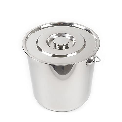 20L Eimer Kücheneimer Futtereimer Edelstahleimer Sektkühler Milcheimer EIS-Eimer mit Deckel 20L Eimer Kücheneimer Futtereimer Edelstahleimer Sektkühler Milcheimer EIS-Eimer mit Deckel von Fetcoi