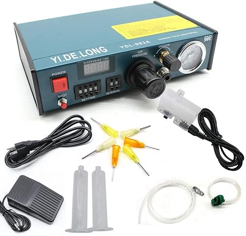 220V 983A Auto Glue Dispenser Lötpaste Digitalanzeige Epoxy Dispensing Machine Professioneller Präziser Klebstoffspender Digitale Steuersystem 235 * 225 * 63mm 220V 983A Auto Glue Dispenser Lötpaste Digitalanzeige Epoxy Dispensing Machine Professioneller Präziser Klebstoffspender Digitale Steuersystem 235 * 225 * 63mm von Fetcoi