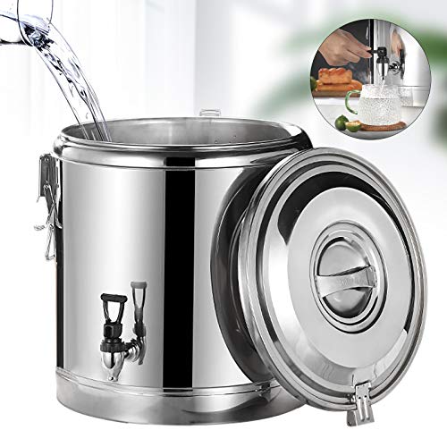 Fetcoi Edelstahl 40L Thermo- & Kalttransportbehälter mit PU-Isolierung, Druckausgleichsventil & Ablaufhahn von Fetcoi