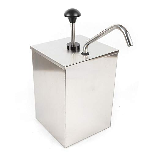 Fetcoi 4L Saucenspender Edelstahl Ketchup Mayonaise Dispenser 1-Fach Dosierspender für Restaurants und Haushaltsküchen, 20x20x28 cm von Fetcoi