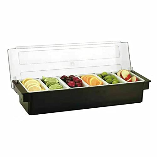 Fetcoi 6 Einsätze Zutatenbox Barbehälter Zutatenbehälter Schwarzes Obst Etui für Hotels KT Obst Zutatenbehälter 7.5L 1.3KG von Fetcoi