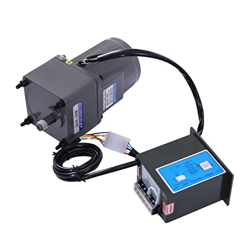 Getriebemotor 220V Getriebemotoren Kit | 0-68rpm | Hohe Drehmomente Einstellbarer Elektromotor Wechselstrom Einphasig Asynchron Getriebemotor + Getriebe + Regler | 1:20(20 K) (40W) von Fetcoi
