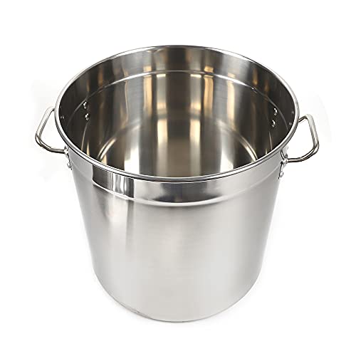 Kochtopf Groß Suppentopf Edelstahl Nudeltopf mit Deckel 30/50/70Liter Gulaschkessel Campingkochtopf Cooking Pot Edelstahl Topf Kochtopf, Dicke 0.4 mm (70L) von Fetcoi