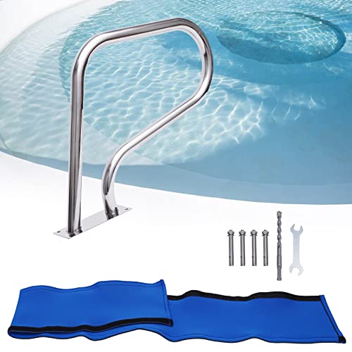 Pool Safety Handrails Pool Rail Pool Geländer Handlauf Schwimmbecken Handlauf 304 Edelstahl Handrail Pool Hand Rail 264.55 LBS Silber Pool Handlauf Einfache Montage Hand Haltegriff | EU STOCK von Fetcoi