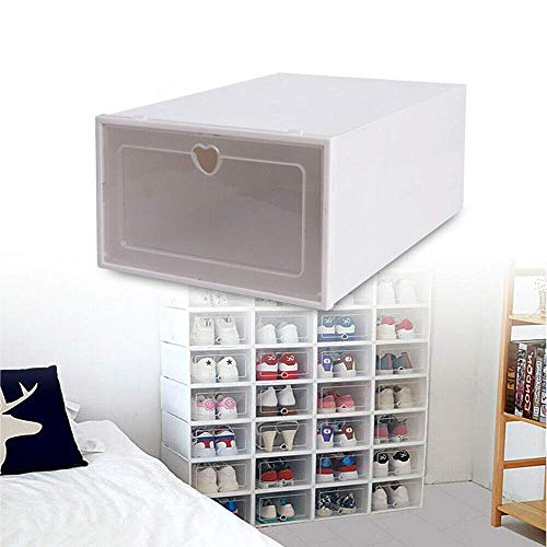 Schuhbox 20er Set, DIY Schuhaufbewahrung Schuhkarton Einfaches Aufbewahrung Schuhbox Kunststoff Stapelbar Allzweckbox Schuhbox durchsichtige Schuhbox von Fetcoi