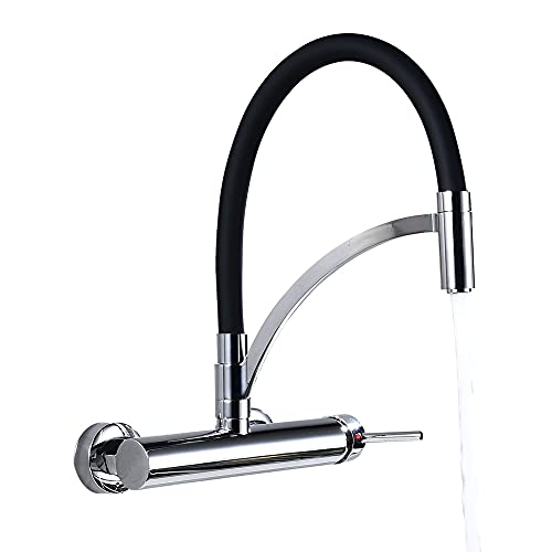 Wasserhahn Küche Wandmontage Kaltwasser Armatur 180° Drehbar Wand Küchenarmatur Spültischarmatur Mischbatterie Einhebelmischer Messing Chrom Wasserhahn Küche Wandmontage Kaltwasser Armatur 180° Drehbar Wand Küchenarmatur Spültischarmatur Mischbatterie Einhebelmischer Messing Chrom von Fetcoi