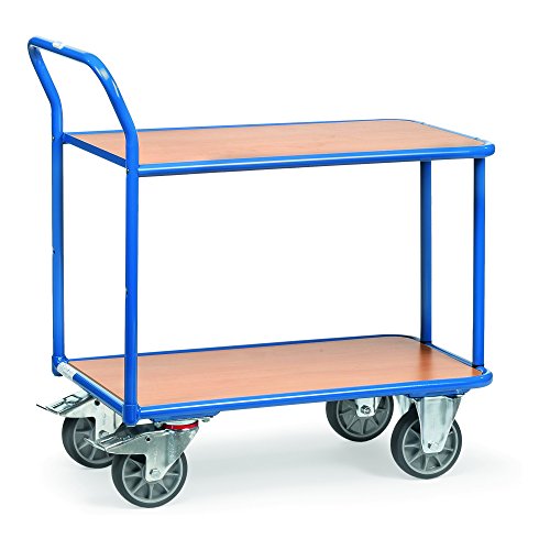 Fetra Transportgeräte mtpgcc3p2 Wagen mit Ablage, 300 kg, 2 Bücherregal, 970 mm x 505 mm x 960 mm Dimension von Fetra