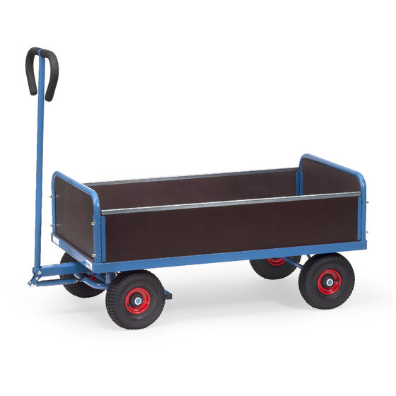 fetra® - Handwagen 4051, 4 Räder, Tragkraft 500kg, 2+2 Wände von Fetra