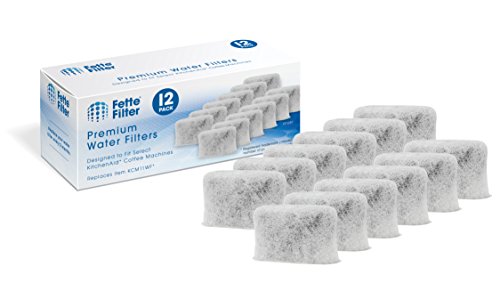 Fette Filter - Kohle-Wasserfilter-Pods kompatibel mit KitchenAid-Kaffeemaschine KCM11WF (12er-Pack). von Fette Filter