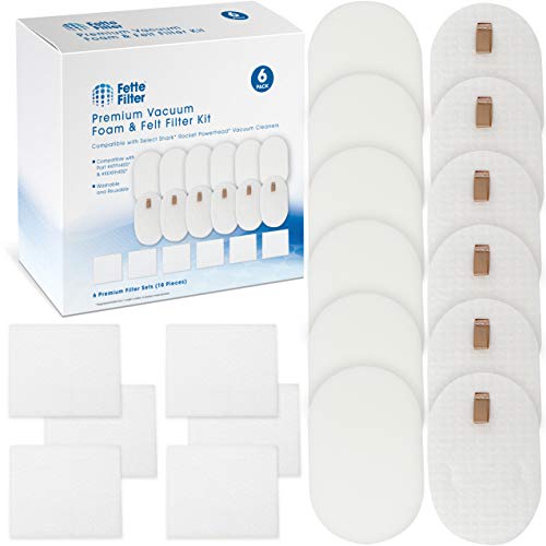 Fette Filter - Staubsaugerfilter kompatibel mit Shark Rocket Powerhead-Modellen AH400, vergleichbar mit Teilenummern XFFH400 und XEXFH400 (6 Stück) von Fette Filter