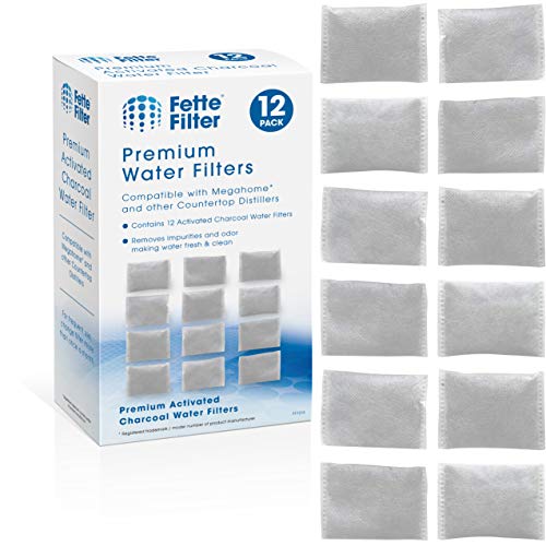 Fette Filter - Theken-Destiller-Wasserfilter, kompatibel mit Megahome und anderen Theken-Wasser-Destiller-Modellen – 12 Stück von Fette Filter