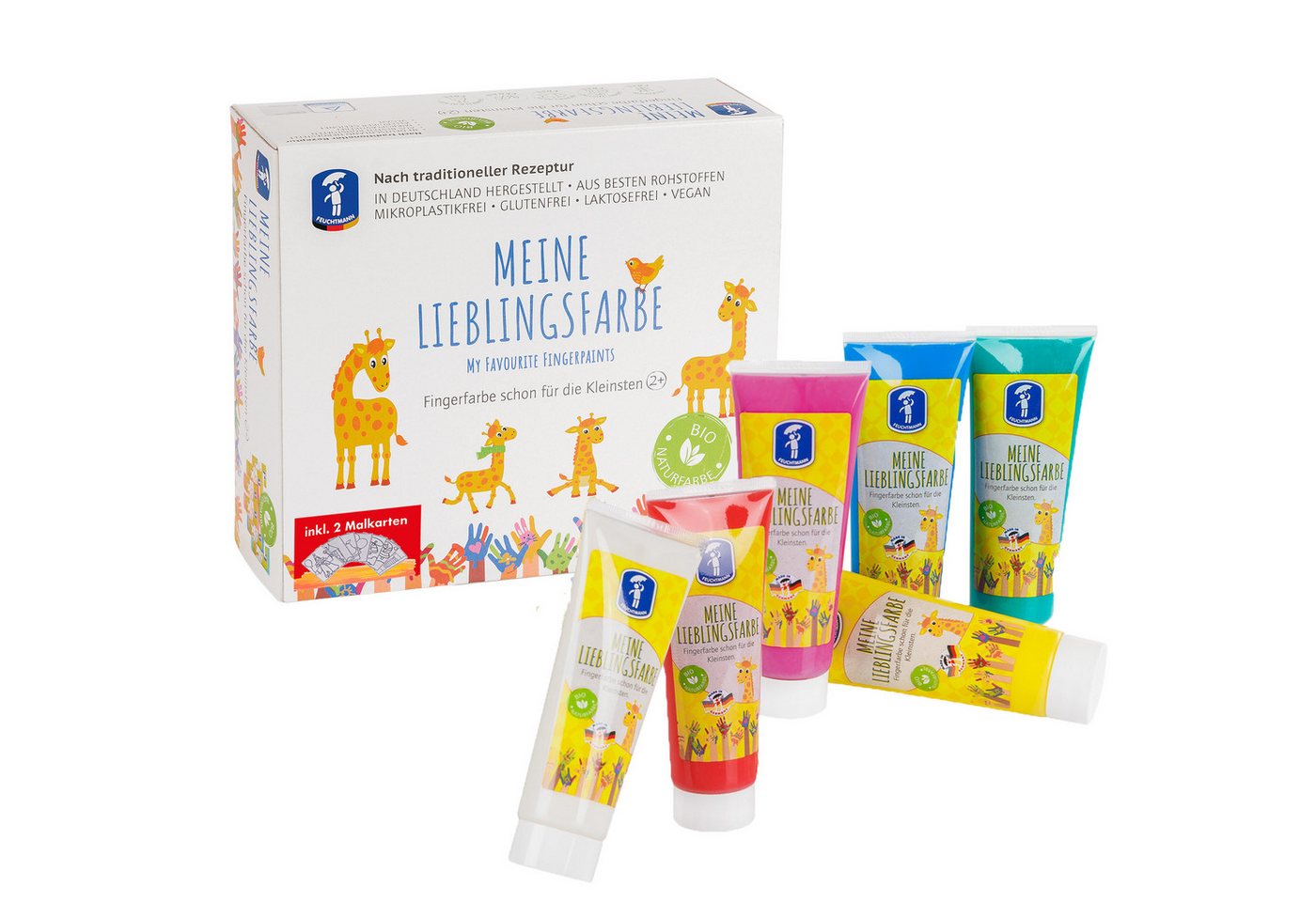 Feuchtmann Fingerfarbe MEINE LIEBLINGSFARBE Basic + Malkarten, sichere Naturfarbe auf Wasserbasis Feuchtmann Fingerfarbe MEINE LIEBLINGSFARBE Basic + Malkarten, sichere Naturfarbe auf Wasserbasis von Feuchtmann