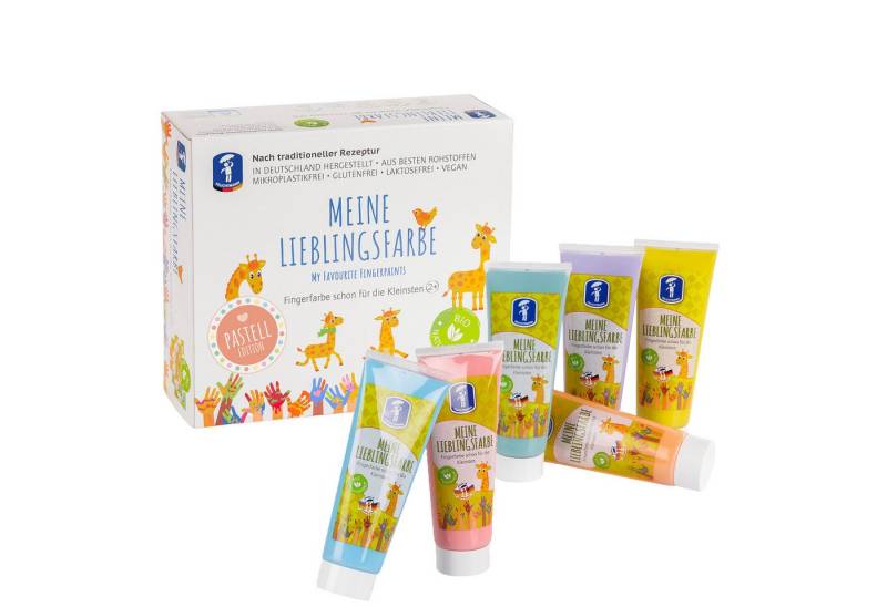 Feuchtmann Fingerfarbe MEINE LIEBLINGSFARBE Pastell Edition, sichere Naturfarbe auf Wasserbasis von Feuchtmann