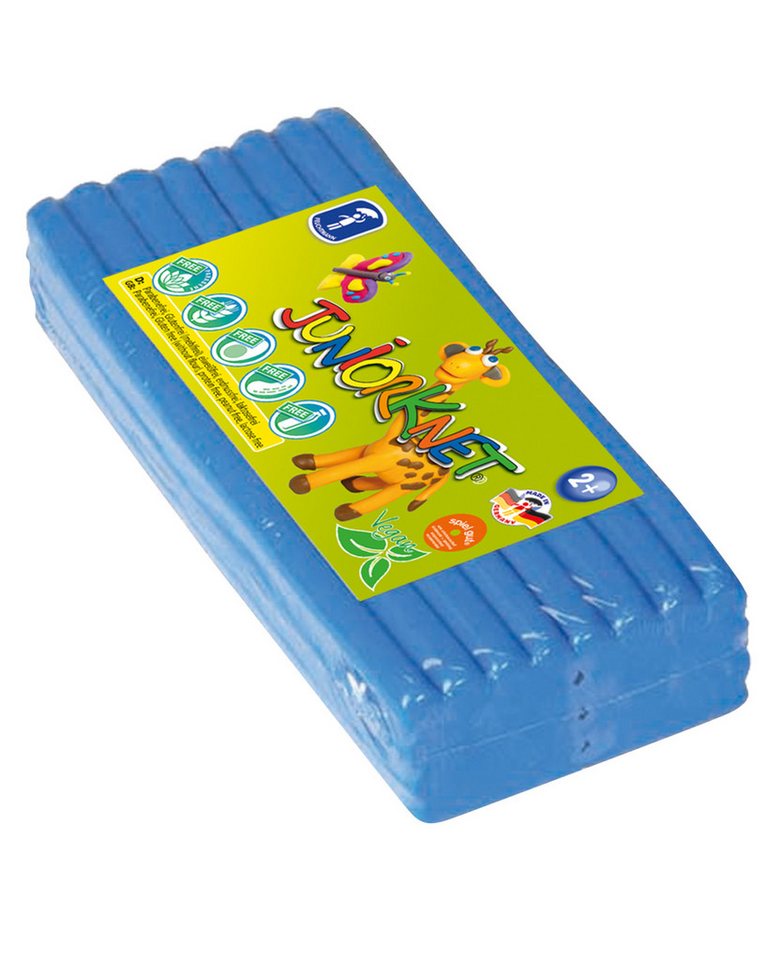 Feuchtmann Modelliermasse JUNiORKNET Jumbo-Pack 500g - Blau (1-tlg), vegane und glutenfreie Kinderknete nicht trocknend von Feuchtmann