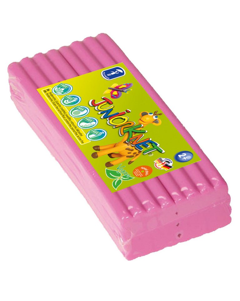 Feuchtmann Modelliermasse JUNiORKNET Jumbo-Pack 500g - Pink (1-tlg), vegane und glutenfreie Kinderknete nicht trocknend von Feuchtmann