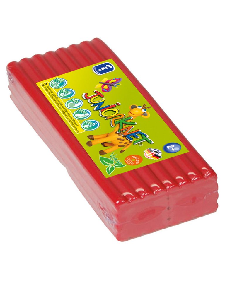 Feuchtmann Modelliermasse JUNiORKNET Jumbo-Pack 500g - Rot (1-tlg), vegane und glutenfreie Kinderknete nicht trocknend von Feuchtmann