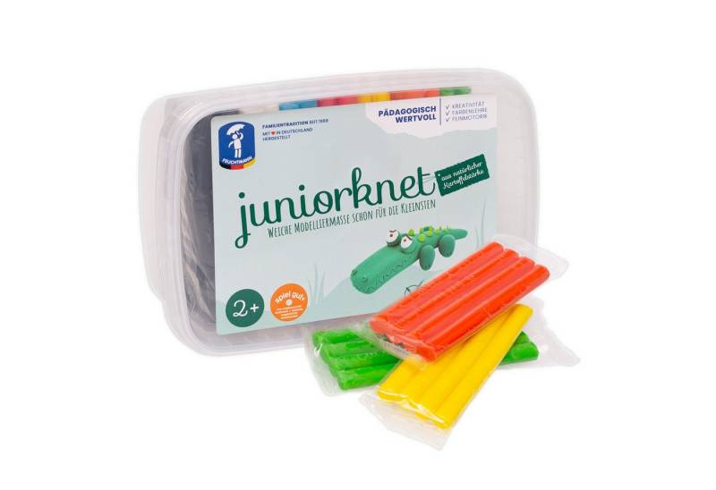 Feuchtmann Modelliermasse JUNiORKNET Maxi (1-tlg), 14 x 35g vegane und glutenfreie Kinderknete nicht trocknend von Feuchtmann