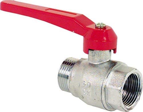Messing Kugelhahn Absperrhahn Wasserhahn mit Hebel IG auf AG DN8-DN50 Größe 1 1/4" von Feuer-Anker