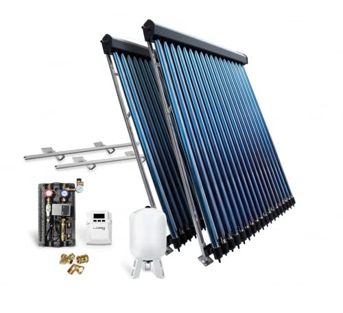 Röhrenkollektor Solarpaket Vakuumröhrenkollektor HP22-2 7,22 m² Flachdach Solar von Feuer-Anker