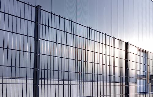 Doppelstabmattenzaun 656 | Komplett Set | Anthrazit | Zaun Set | Stabmattenzaun Pfosten mit Leiste 30-63 cm Doppelstabmattenzaun 656 | Komplett Set | Anthrazit | Zaun Set | Stabmattenzaun Pfosten mit Leiste 30-63 cm von Feuer-Zaun