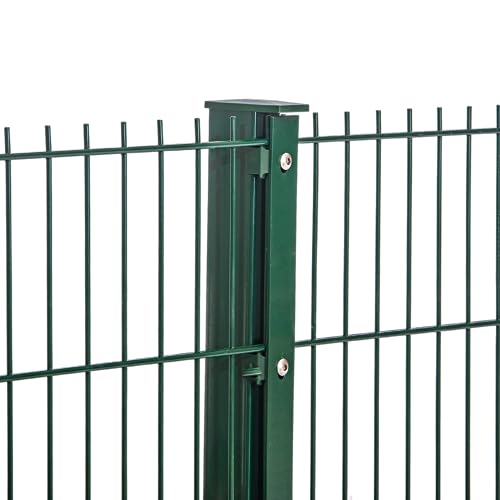 Doppelstabmattenzaun 656 | Komplett Set | Moosgrün | Zaun Set | Stabmattenzaun Pfosten mit Leiste 25-103 cm Doppelstabmattenzaun 656 | Komplett Set | Moosgrün | Zaun Set | Stabmattenzaun Pfosten mit Leiste 25-103 cm von Feuer-Zaun