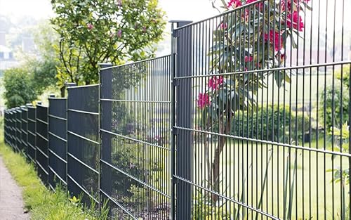 Doppelstabmattenzaun Set 656 | Anthrazit | Komplett Set | Zaun mit Leiste | Zaun inkl. Pfosten | 15-183 cm Doppelstabmattenzaun Set 656 | Anthrazit | Komplett Set | Zaun mit Leiste | Zaun inkl. Pfosten | 15-183 cm von Feuer-Zaun