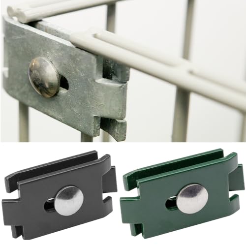 Zaun Flachverbinder Gittermatten Verbinder für 6er und 8er Zaun Gittermattenverbinder Doppelstabmattenzaun Zubehör (15, Anthrazit) von Feuer-Zaun