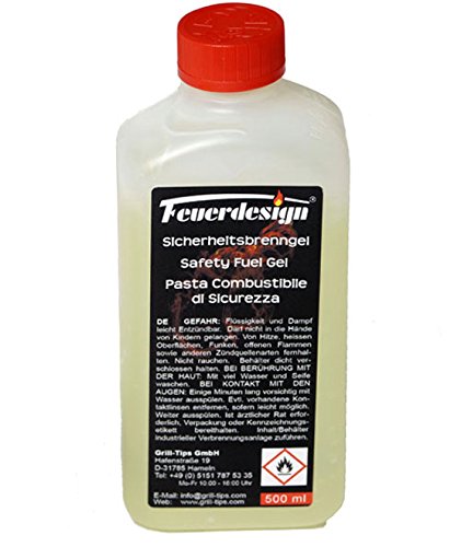 Feuerdesign Holzkohle, Grillkohle Entzündungs-Gel 18x7.5x5.5 cm durchsichtig von Feuerdesign
