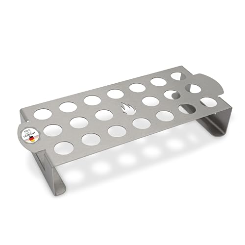 Chili Halter Grill Edelstahl - Für alle Kohle- und Gasgrills geeignet, perfekter Halt ohne Anbrennen - Halter Chili robust & unempfindlich - Grillaufsatz spülmaschinenfest (Universalgröße) von Feuerfest 123 GmbH