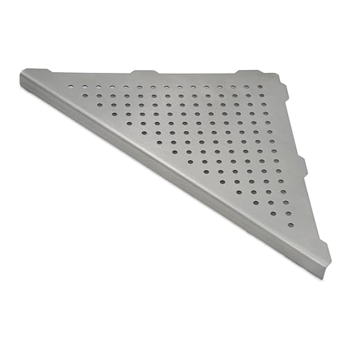 Duschablage Ecke ohne Bohren Edelstahl - Für Duschgel, Shampoo, Seife - Eckregal Universal Halterung Dusche Kleben - Dusch Organizer Eckablage rostfrei - Duschecke (Duschecke ohne Bohren) von Feuerfest 123 GmbH