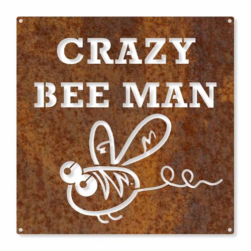 Feuerfest 123 Deko-Schild Crazy bee Man I 30x30 cm I Stilvolles Gartenschild zum Aufhängen I Hochwertige Edelrost-Gartendeko aus Cortenstahl I Robustes Garten-Schild aus präziser Handarbeit Feuerfest 123 Deko-Schild Crazy bee Man I 30x30 cm I Stilvolles Gartenschild zum Aufhängen I Hochwertige Edelrost-Gartendeko aus Cortenstahl I Robustes Garten-Schild aus präziser Handarbeit von Feuerfest 123 GmbH