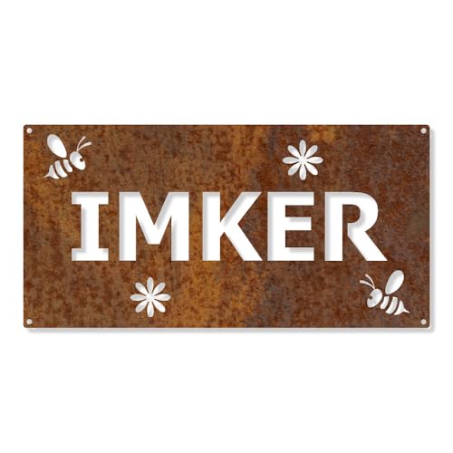 Feuerfest 123 Deko-Schild Imker I 20x30 cm I Stilvolles Gartenschild zum Aufhängen I Hochwertige Edelrost-Gartendeko aus Cortenstahl I Robustes Garten-Schild aus präziser Handarbeit Feuerfest 123 Deko-Schild Imker I 20x30 cm I Stilvolles Gartenschild zum Aufhängen I Hochwertige Edelrost-Gartendeko aus Cortenstahl I Robustes Garten-Schild aus präziser Handarbeit von Feuerfest 123 GmbH