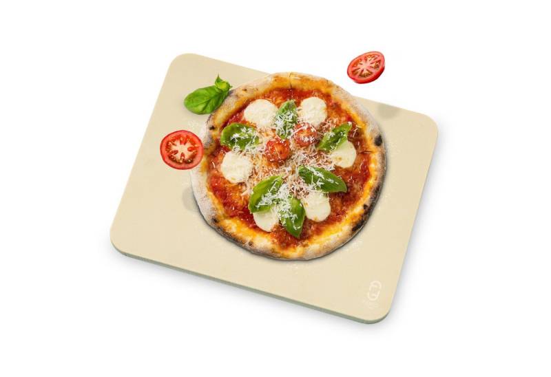 Feuerfest 123 GmbH Backstein Pizzastein Keramik Eckig 40x30x2 cm, Cordierit, (1-St., Pizzaplatte extra dick), Für Backofen & Grill, für knusprig & luftige Pizza, lebensmittelecht von Feuerfest 123 GmbH