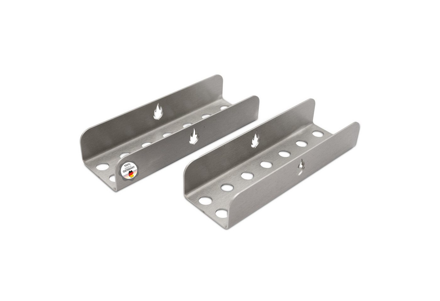 Feuerfest 123 GmbH Grillerweiterung Fisch-Rack im 2er Set aus hochwertigem Edelstahl (2-St., 100 % Made in Germany), gart Fisch perfekt ohne anbrennen am Grillrost von Feuerfest 123 GmbH