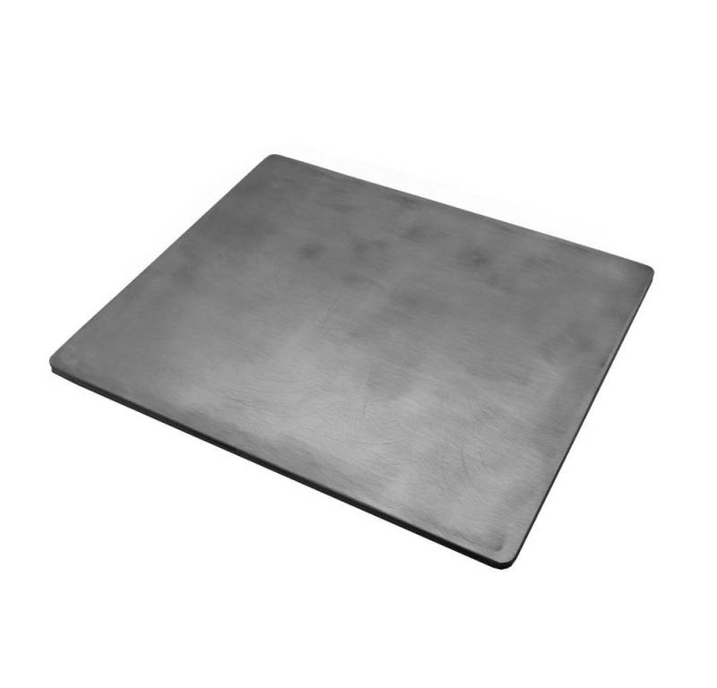Feuerfest 123 GmbH Grillplatte Massiver Grillstahl Stahl 8 mm - Griddleplatte - Plancha Alternavtive (100 % - Made in Germany] Massiver Grillstahl 8 mm), Besondere Wärmeleitfähigkeit für scharfes Anbraten auf dem Grill von Feuerfest 123 GmbH